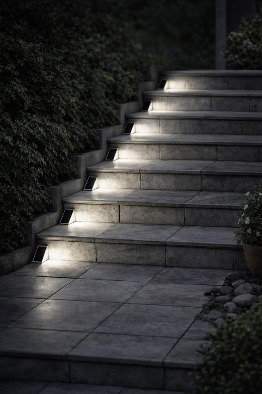 Luces Solares Para Escaleras X4